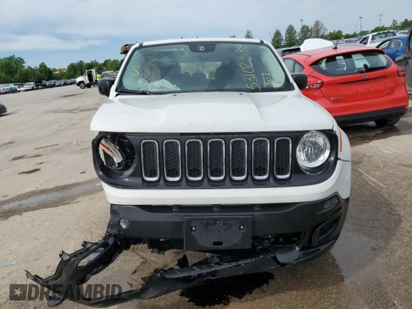 2017 Jeep Renegade Sport с VIN ZACCJAAB0HPF88939, выставлен на аукционе Copart как лот 53102384 с пробегом 58 563 миль миль и Списание • Salvage title. История ставок и продаж доступна на DreamBid. Изображение 5.
