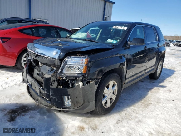 2015 GMC Terrain SLE with VIN 2GKFLVEK2F6194351, listed as a Copart auction lot 45413575 with 91,328 mi miles and Salvage Title. Bid and sale history available at carsss.com. Image 1.