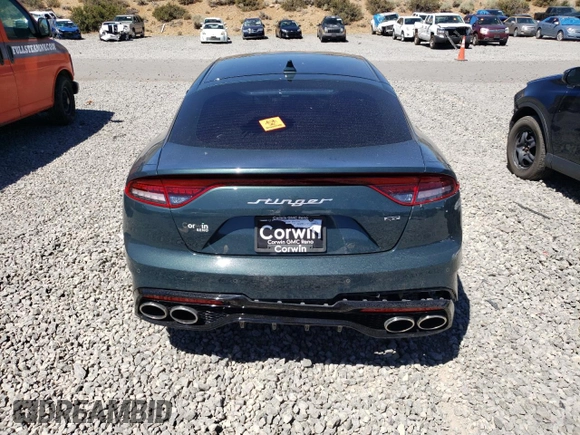 2023 Kia Stinger GT2 with VIN KNAE55LC0P6135476, listed as a Copart auction lot 66336024 with 0 mi miles and Salvage Title. Bid and sale history available at carsss.com. Image 6.