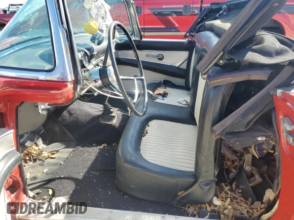 1955 Ford Thunderbird with VIN P5FH132340, listed as a Copart auction lot 77734424 with 96,568 mi miles and Salvage Title. Bid and sale history available at DreamBid. Image 7.