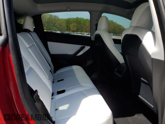 2021 Tesla Model Y Long Range z VIN 5YJYGDEE3MF189258, wystawiony jako Copart lot #54363615 z przebiegiem 56 315 mil mil oraz Szkoda całkowita • Salvage title. Historia ofert i sprzedaży dostępna na DreamBid. Obrazek 10.