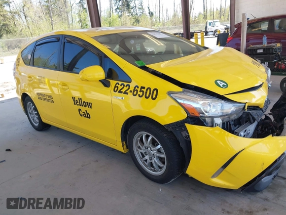 2016 Toyota Prius v Two with VIN JTDZN3EUXGJ055176, listed as a IAAI auction lot 42047651 with 282,741 mi miles. Bid and sale history available at carsss.com. Image 1.
