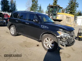 2012 Infiniti QX56 7-passenger z VIN JN8AZ2NE3C9021696, wystawiony jako Copart lot #42432495 z przebiegiem 153 684 mil mil oraz Szkoda całkowita • Salvage title. Historia ofert i sprzedaży dostępna na DreamBid. Obrazek 4.