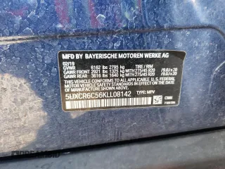 2019 BMW X5 xDrive40i with VIN 5UXCR6C56KLL08142, listed as a Copart auction lot 61987405 with 41,733 mi miles and Salvage title. Bid and sale history available at DreamBid. Image 14.