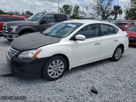 2013 Nissan Sentra SV with VIN 3N1AB7AP3DL667501, listed as a Copart auction lot 52216945 with 158,247 mi miles and Salvage Title. Bid and sale history available at carsss.com. Image 1.