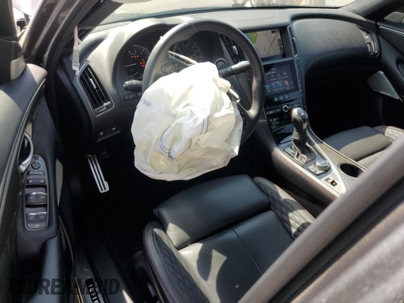 2022 Infiniti Q50 Red Sport 400 with VIN JN1FV7DP6NM370089, listed as a Copart auction lot 59700995 with 24,278 mi miles and Salvage title. Bid and sale history available at DreamBid. Image 8.