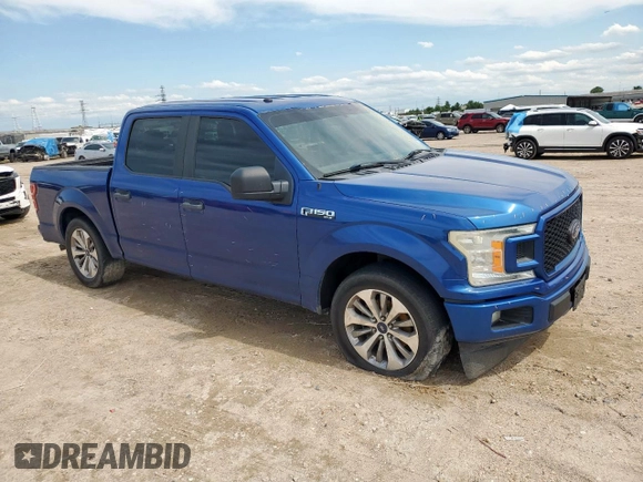 2018 Ford F-150 XL with VIN 1FTEW1CP3JKC81428, listed as a Copart auction lot 58023135 with 162,533 mi miles and Salvage title. Bid and sale history available at DreamBid. Image 4.
