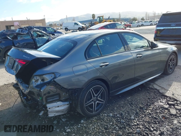2024 Mercedes-Benz C 300 with VIN W1KAF4HB4RR224810, listed as a IAAI auction lot 41696262 with 999 mi miles and . Bid and sale history available at DreamBid. Image 4.