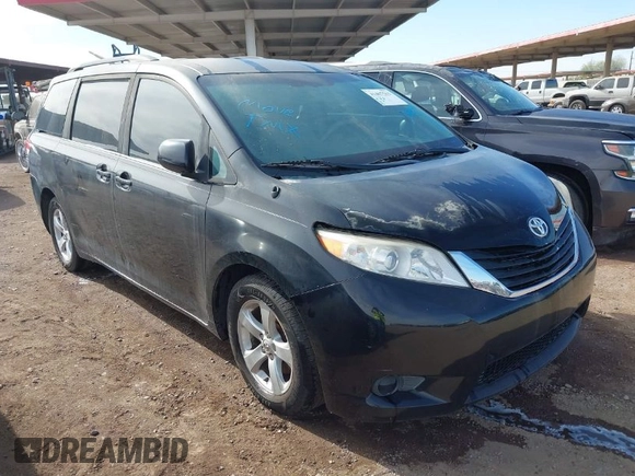 2012 Toyota Sienna LE AAS with VIN 5TDKK3DC7CS255500, listed as a IAAI auction lot 41467563 with 146,306 mi miles. Bid and sale history available at carsss.com. Image 1.