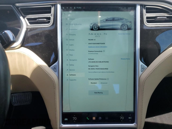 2014 Tesla Model S 60 z VIN 5YJSA1H14EFP34335, wystawiony jako Copart lot #65504325 z przebiegiem Nie podano mil oraz Czysty tytuł • Clean title. Historia ofert i sprzedaży dostępna na DreamBid. Obrazek 9.