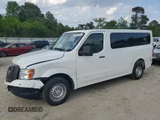2015 Nissan NV SV with VIN 5BZBF0AA1FN851640, listed as a Copart auction lot 55037375 with 57,340 mi miles and Salvage title. Bid and sale history available at DreamBid. Image 1.