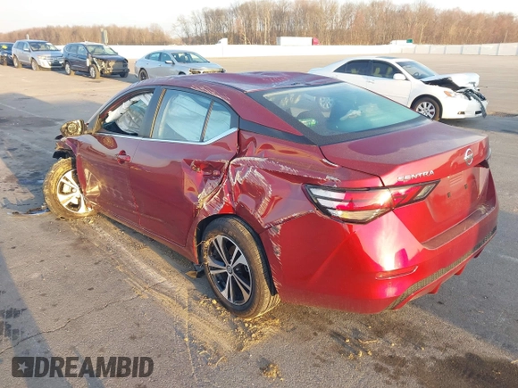 2020 Nissan Sentra SV with VIN 3N1AB8CV5LY228884, listed as a IAAI auction lot 41800372 with 55,259 mi miles and . Bid and sale history available at DreamBid. Image 3.