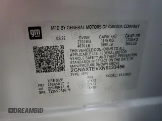 2022 Chevrolet Equinox LT with VIN 2GNAXTEVXN6133456, listed as a Copart auction lot 49887245 with 154,437 mi miles and Clean Title. Bid and sale history available at carsss.com. Image 13.