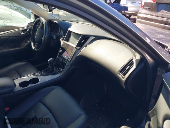 2015 Infiniti Q50 with VIN JN1BV7AR4FM407078, listed as a IAAI auction lot 41680093 with 122,666 mi miles. Bid and sale history available at carsss.com. Image 5.