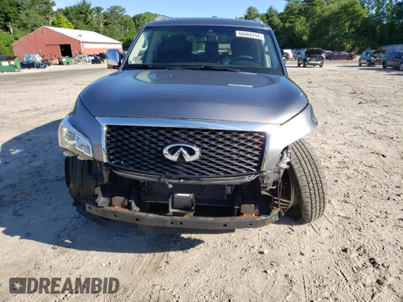 2017 Infiniti QX80 with VIN JN8AZ2NC3H9432070, listed as a Copart auction lot 60469744 with 52,173 mi miles and Salvage Title. Bid and sale history available at carsss.com. Image 5.