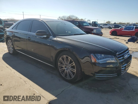 2014 Audi A8 3.0T with VIN WAURGAFD7EN011250, listed as a Copart auction lot 83664654 with 102,924 mi miles and Salvage title. Bid and sale history available at DreamBid. Image 4.