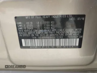 2017 Subaru Legacy Limited with VIN 4S3BNAN68H3010265, listed as a IAAI auction lot 42199122 with 93,330 mi miles and . Bid and sale history available at DreamBid. Image 9.