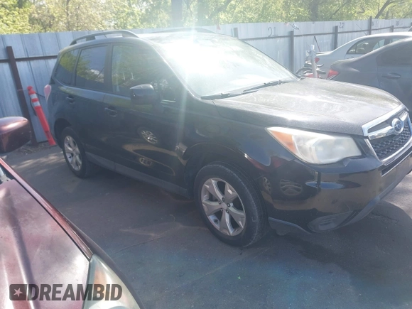 2014 Subaru Forester Premium with VIN JF2SJAEC4EH421003, listed as a IAAI auction lot 42094407 with 110,940 mi miles and . Bid and sale history available at DreamBid. Image 1.