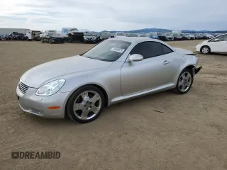 2005 Lexus SC with VIN JTHFN48Y050071525, listed as a Copart auction lot 45608875 with 129,624 mi miles and Salvage Title. Bid and sale history available at carsss.com. Image 1.