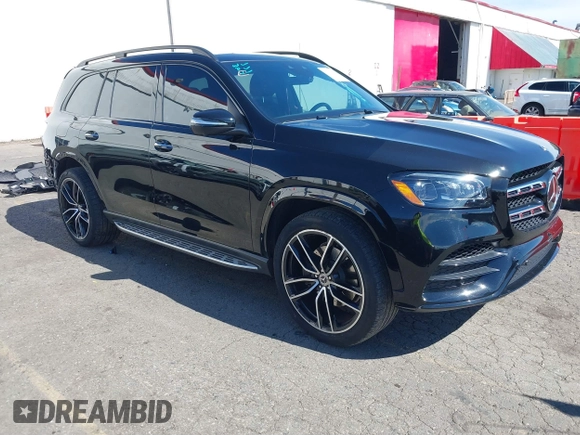2021 Mercedes-Benz GLS 580 with VIN 4JGFF8GE0MA388402, listed as a IAAI auction lot 41877633 with 48,798 mi miles and . Bid and sale history available at DreamBid. Image 1.