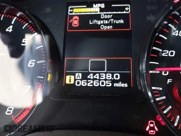 2020 Subaru WRX Premium with VIN JF1VA1B69L9814633, listed as a IAAI auction lot 41455166 with 62,605 mi miles and . Bid and sale history available at DreamBid. Image 15.