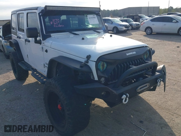 2017 Jeep Wrangler Unlimited Sport with VIN 1C4HJWDG1HL580136, listed as a IAAI auction lot 41193905 with 63,875 mi miles. Bid and sale history available at carsss.com. Image 1.