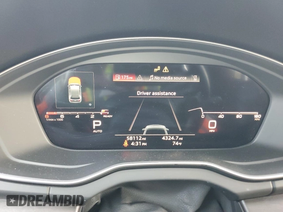 2021 Audi Q5 Premium Plus with VIN WA1BAAFY7M2118933, listed as a Copart auction lot 57853415 with 58,112 mi miles and Salvage title. Bid and sale history available at DreamBid. Image 10.