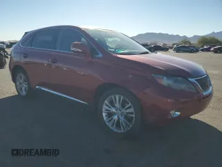 2010 Lexus RX 450h with VIN JTJZB1BA1A2002890, listed as a Copart auction lot 80060764 with 106,880 mi miles and Salvage Title. Bid and sale history available at DreamBid. Image 4.