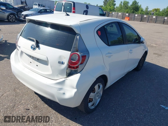 2012 Toyota Prius One with VIN JTDKDTB31C1512595, listed as a IAAI auction lot 42652617 with Not provided miles and . Bid and sale history available at DreamBid. Image 4.