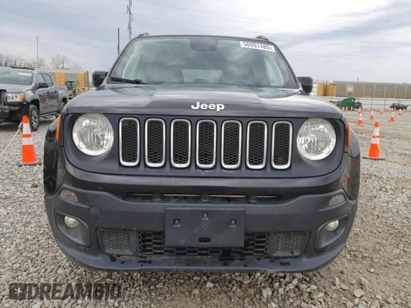 2018 Jeep Renegade Latitude with VIN ZACCJABB6JPH79379, listed as a Copart auction lot 50991485 with 83,305 mi miles and Salvage Title. Bid and sale history available at carsss.com. Image 5.