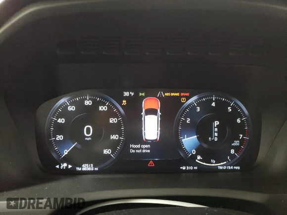 2021 Volvo XC90 Momentum with VIN YV4A221K8M1715566, listed as a Copart auction lot 44802555 with 42,513 mi miles and Salvage Title. Bid and sale history available at carsss.com. Image 9.
