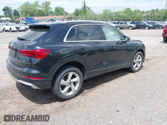 2022 Audi Q3 Premium with VIN WA1AUCF37N1031270, listed as a IAAI auction lot 42297083 with 36,620 mi miles and . Bid and sale history available at DreamBid. Image 4.
