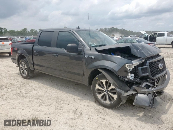 2020 Ford F-150 XL with VIN 1FTEW1CP2LKF36993, listed as a Copart auction lot 59711375 with 92,098 mi miles and Salvage title. Bid and sale history available at DreamBid. Image 4.