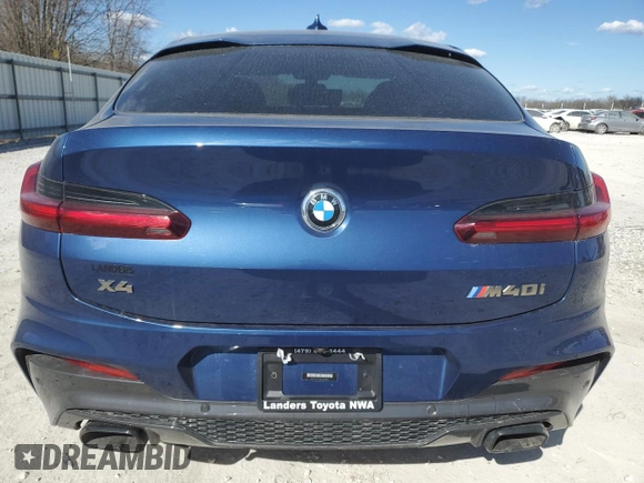 2020 BMW X4 M40i with VIN 5UX2V5C01LLE69394, listed as a Copart auction lot 44036774 with 22,582 mi miles and Clean title. Bid and sale history available at DreamBid. Image 6.