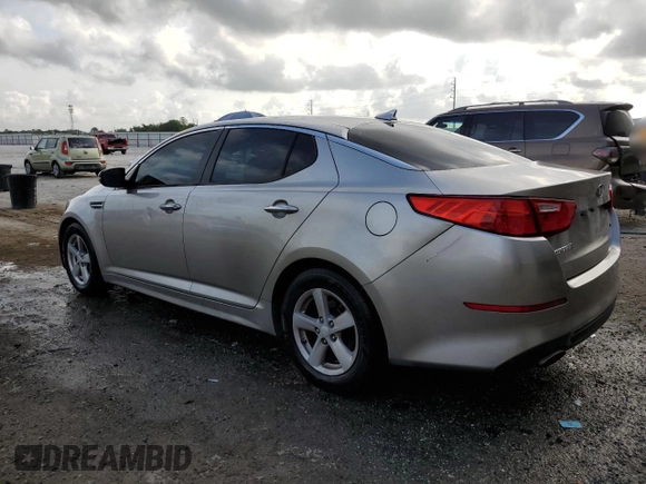2015 Kia Optima LX with VIN KNAGM4A7XF5580422, listed as a Copart auction lot 54156945 with 132,248 mi miles and Salvage Title. Bid and sale history available at DreamBid. Image 2.