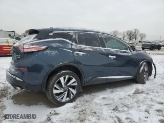 2017 Nissan Murano Platinum with VIN 5N1AZ2MH2HN150241, listed as a Copart auction lot 41864925 with 0 mi miles and Salvage Title. Bid and sale history available at carsss.com. Image 3.