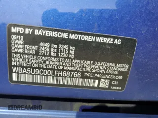 2020 BMW 3 Series M340i xDrive with VIN WBA5U9C00LFH68766, listed as a Copart auction lot 49077125 with 56,730 mi miles and Salvage Title. Bid and sale history available at DreamBid. Image 12.