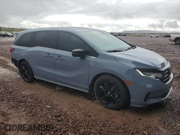 2024 Honda Odyssey Sport with VIN 5FNRL6H73RB031390, listed as a Copart auction lot 48000015 with 13,351 mi miles and Salvage Title. Bid and sale history available at DreamBid. Image 4.