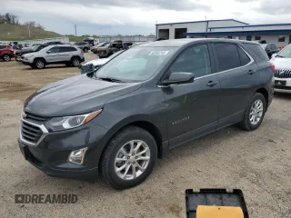 2021 Chevrolet Equinox LT with VIN 2GNAXUEV8M6143410, listed as a Copart auction lot 55560745 with 36,007 mi miles and Salvage Title. Bid and sale history available at DreamBid. Image 1.