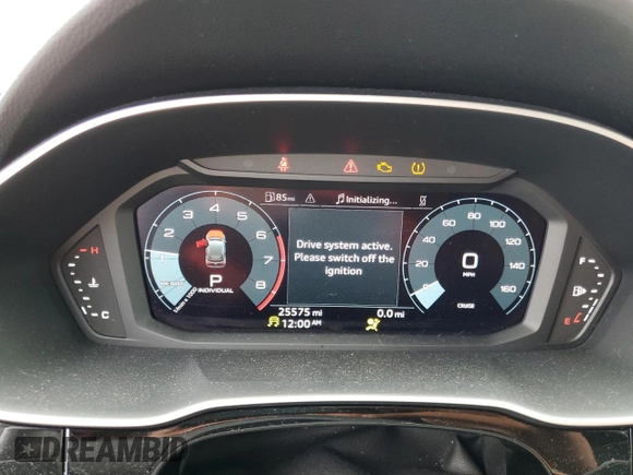 2022 Audi Q3 Premium with VIN WA1AUCF30N1122218, listed as a Copart auction lot 76286484 with 25,575 mi miles and Non Repairable. Bid and sale history available at carsss.com. Image 9.