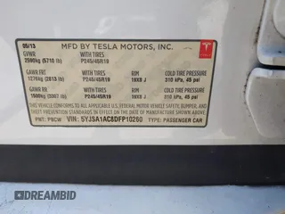 2013 Tesla Model S с VIN 5YJSA1AC8DFP10260, выставлен на аукционе IAAI как лот 42545156 с пробегом 121 329 миль миль и . История ставок и продаж доступна на DreamBid. Изображение 9.