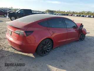 2023 Tesla Model 3 Performance with VIN 5YJ3E1EC7PF486616, listed as a Copart auction lot 82368074 with 32,724 mi miles and Salvage Title. Bid and sale history available at carsss.com. Image 3.