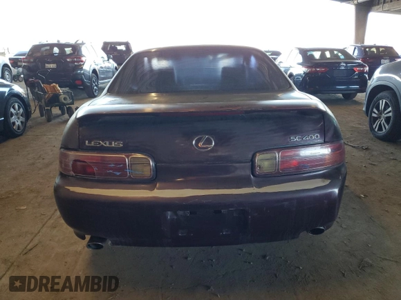 1998 Lexus SC 400 z VIN JT8CH32Y9W1001708, wystawiony jako Copart lot #42825415 z przebiegiem Nie podano mil oraz Czysty tytuł • Clean title. Historia ofert i sprzedaży dostępna na DreamBid. Obrazek 6.