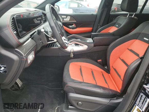 2022 Mercedes-Benz GLE 53 AMG with VIN 4JGFD6BBXNA743519, listed as a Copart auction lot 48021485 with 19,574 mi miles and Salvage title. Bid and sale history available at DreamBid. Image 7.