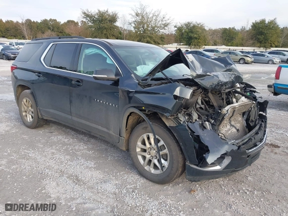 2021 Chevrolet Traverse LT Leather with VIN 1GNERHKW5MJ115986, listed as a IAAI auction lot 41420730 with 122,518 mi miles. Bid and sale history available at carsss.com. Image 1.