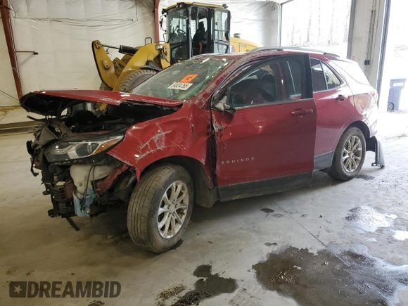 2019 Chevrolet Equinox LT z VIN 2GNAXUEV0K6125254, wystawiony jako Copart lot #54834765 z przebiegiem Nie podano mil oraz Szkoda całkowita • Salvage title. Historia ofert i sprzedaży dostępna na DreamBid. Obrazek 1.