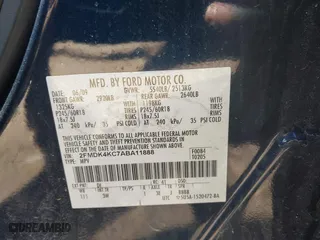 2010 Ford Edge Limited with VIN 2FMDK4KC7ABA11888, listed as a IAAI auction lot 41976349 with 211,657 mi miles. Bid and sale history available at carsss.com. Image 9.