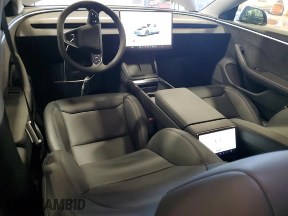 2025 Tesla Model 3 Long Range with VIN 5YJ3E1EB3SF904881, listed as a Copart auction lot 52704205 with 1,904 mi miles and Salvage Title. Bid and sale history available at DreamBid. Image 8.