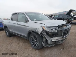 2023 Honda Ridgeline Sport with VIN 5FPYK3F16PB049866, listed as a IAAI auction lot 41068916 with 1 mi miles. Bid and sale history available at carsss.com. Image 1.