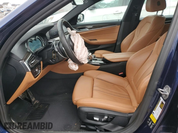 2019 BMW 5 Series 540i xDrive with VIN WBAJE7C57KWW14577, listed as a Copart auction lot 45013375 with 61,383 mi miles and Salvage Title. Bid and sale history available at carsss.com. Image 7.
